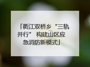衢江双桥乡“三轨并行” 构建山区应急消防新模式