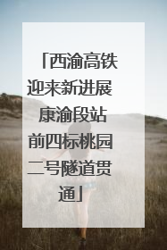 西渝高铁迎来新进展 康渝段站前四标桃园二号隧道贯通