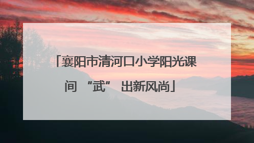 襄阳市清河口小学阳光课间 “武” 出新风尚
