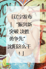 辽宁发布｜“振兴新突破 决胜勇争先” 沈阳这么干！