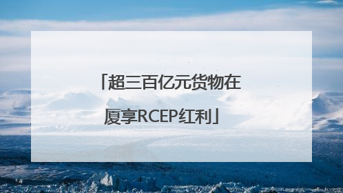 超三百亿元货物在厦享RCEP红利