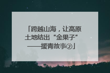 跨越山海，让高原土地结出“金果子”——援青故事②