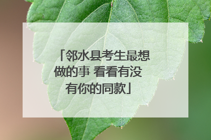邻水县考生最想做的事 看看有没有你的同款