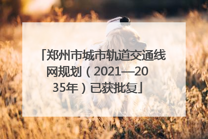 郑州市城市轨道交通线网规划（2021—2035年）已获批复