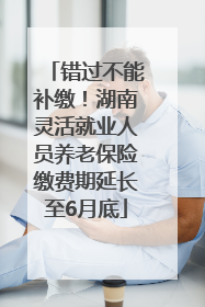 错过不能补缴！湖南灵活就业人员养老保险缴费期延长至6月底