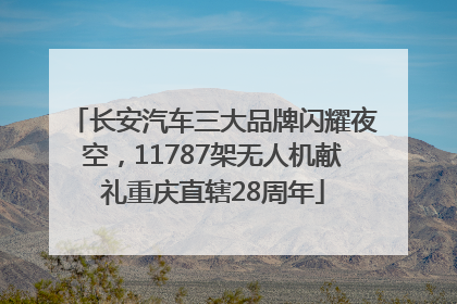 长安汽车三大品牌闪耀夜空，11787架无人机献礼重庆直辖28周年