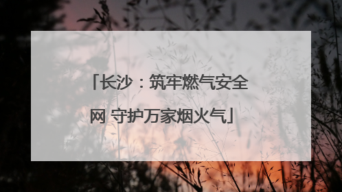 长沙：筑牢燃气安全网 守护万家烟火气