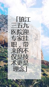 镇江三五九医院迎专家挂职，带来的不仅是技术更是理念