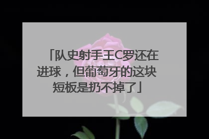 队史射手王C罗还在进球，但葡萄牙的这块短板是扔不掉了