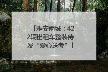 雅安雨城：422辆出租车整装待发“爱心送考”