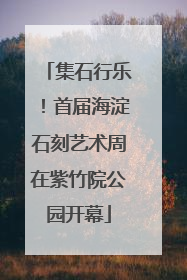 集石行乐！首届海淀石刻艺术周在紫竹院公园开幕