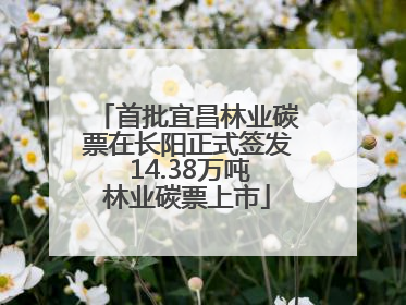 首批宜昌林业碳票在长阳正式签发 14.38万吨林业碳票上市