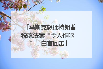马斯克怒批特朗普税改法案“令人作呕”，白宫回击