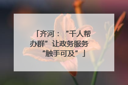 齐河：“千人帮办群”让政务服务“触手可及”
