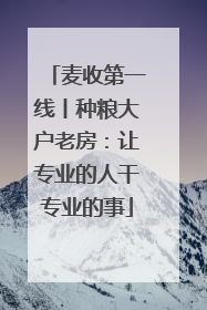 麦收第一线丨种粮大户老房：让专业的人干专业的事