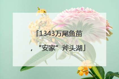 1343万尾鱼苗，“安家”斧头湖