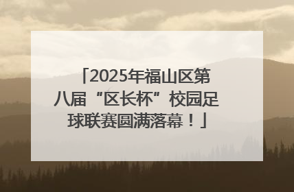 2025年福山区第八届“区长杯”校园足球联赛圆满落幕！