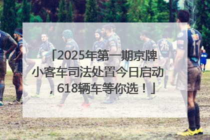 2025年第一期京牌小客车司法处置今日启动，618辆车等你选！