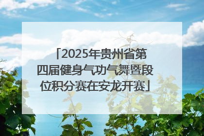 2025年贵州省第四届健身气功气舞暨段位积分赛在安龙开赛