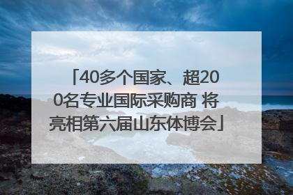 40多个国家、超200名专业国际采购商 将亮相第六届山东体博会