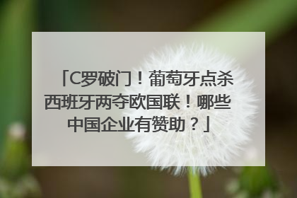 C罗破门！葡萄牙点杀西班牙两夺欧国联！哪些中国企业有赞助？